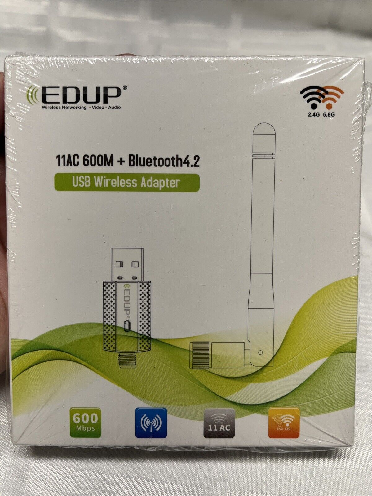 EDUP 11AC 600M + Bluetooth 4.2 USB Wireless Adapter #EP-AC1661 New