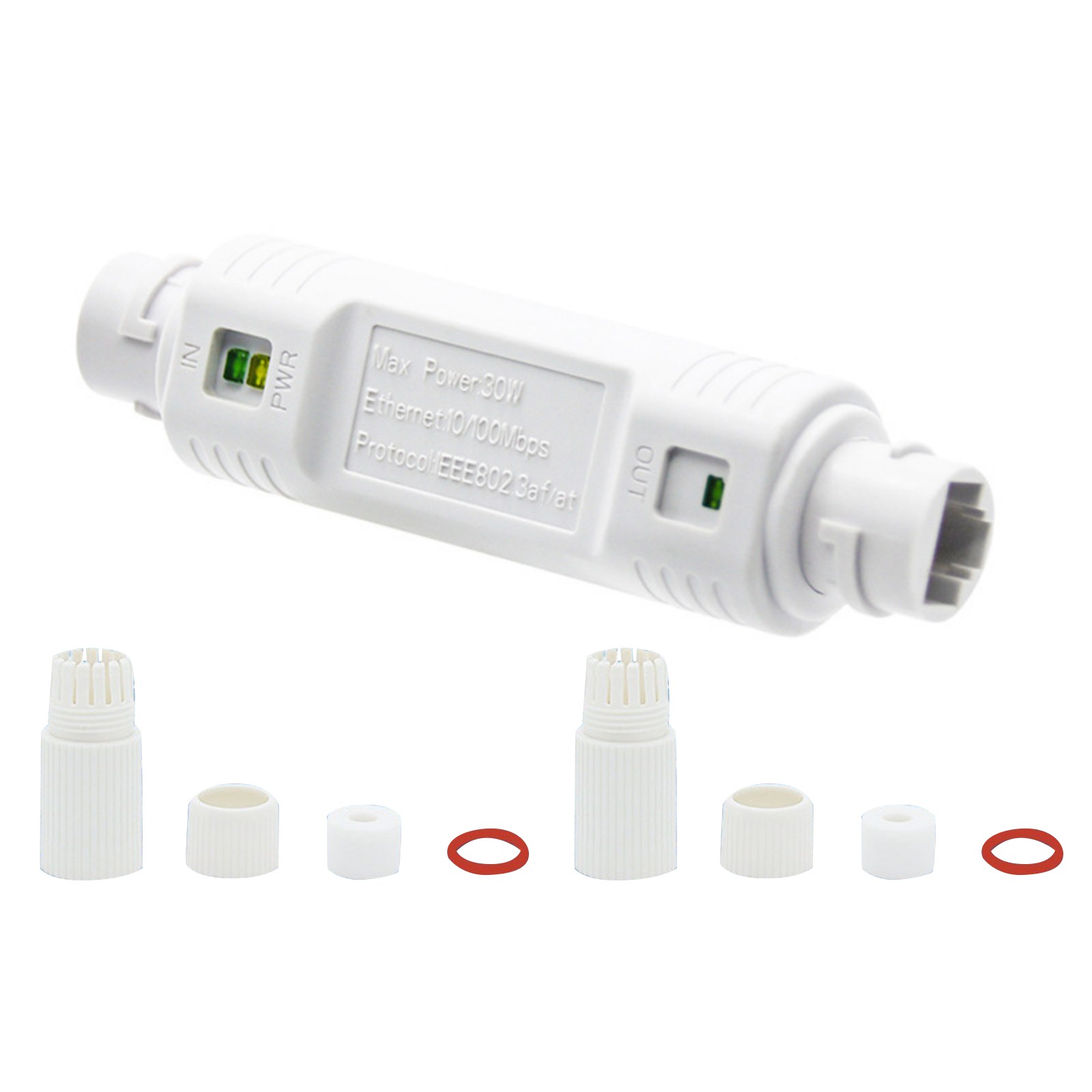High Quality POE Repeater 100mbps Ip66 Waterproof IEEE802.3af/at RJ45 DC44-57V