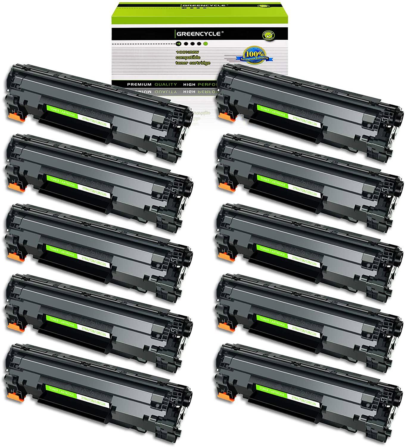 GREENCYCLE : 10PK CE278A Toner Fits for HP 78A LaserJet Pro P1606DN M1536DNF MFP