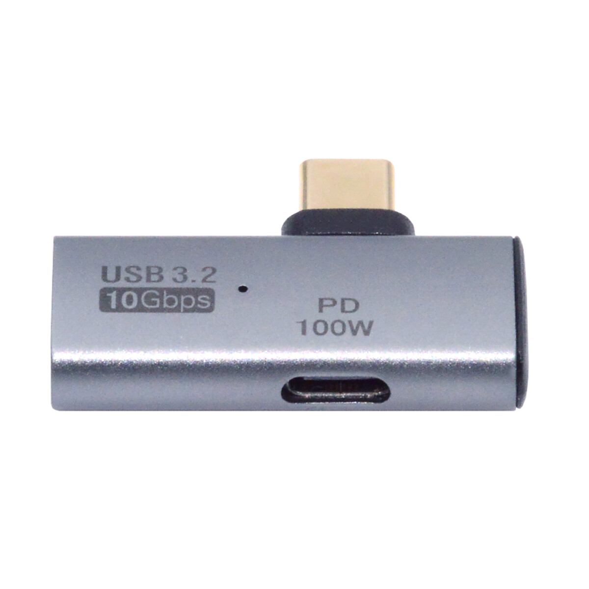 Cablecy 10Gbps USB-C Type-C to USB 3.0 Female OTG & 100W PD Power Adapter Angled
