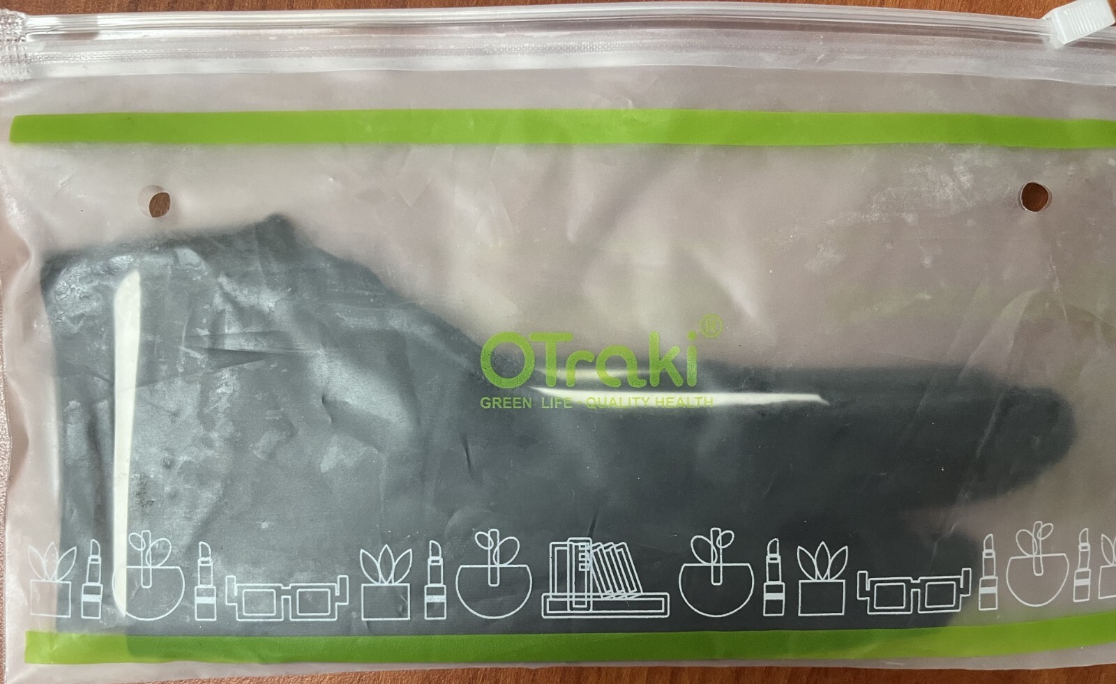 OTraki Two Finger Anti-fouling Paint Black Gloves 2 Pieces 7x18 5 cm New
