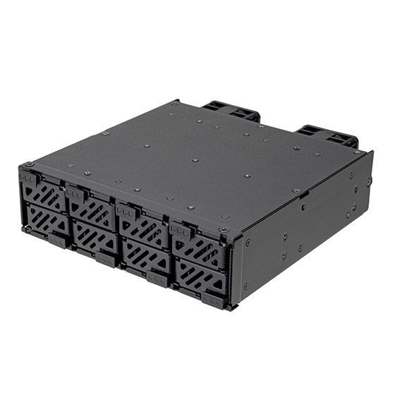 Silverstone FSM08B-MS 8 x PCIe NVMe M.2 SSD Drive Enclosure for 5.25inch Bay