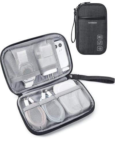  Cord Organizer Travel Cable Organizer Bag Tech Electronic Single Layer Black
