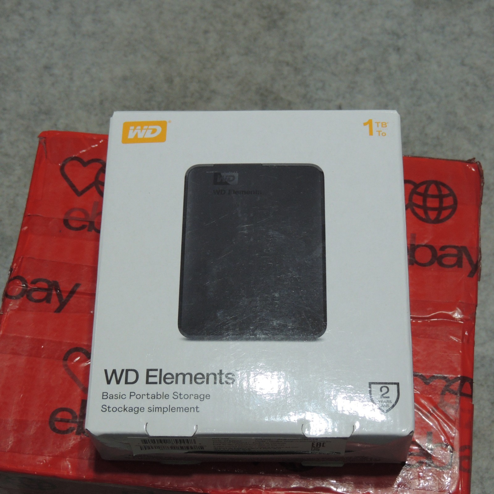 WD 1TB Elements Portable External Hard Drive for Windows Mac WDBUZG0010BBK-WESN