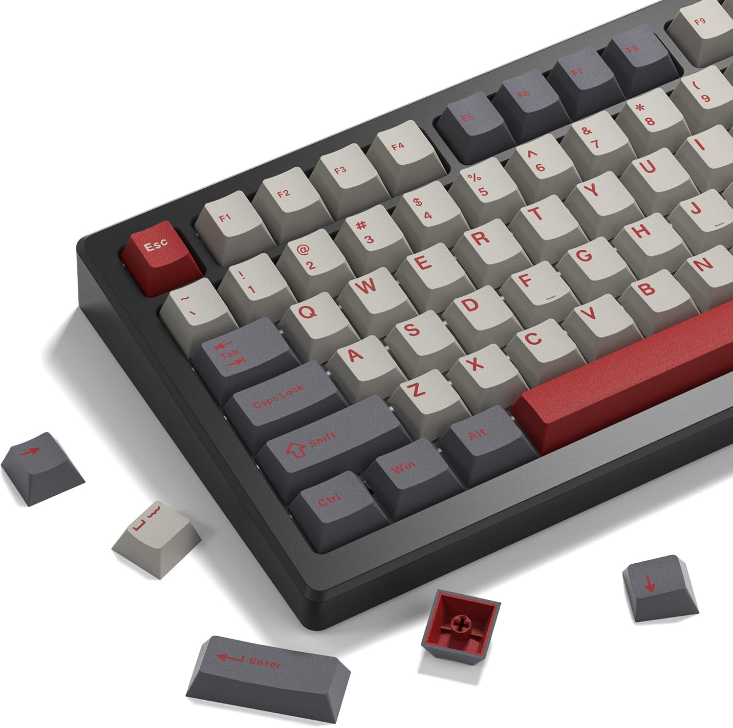 Womier Double Shot PBT Retro Keycaps 138 Keys Cherry MX Key Caps | Custom Retro