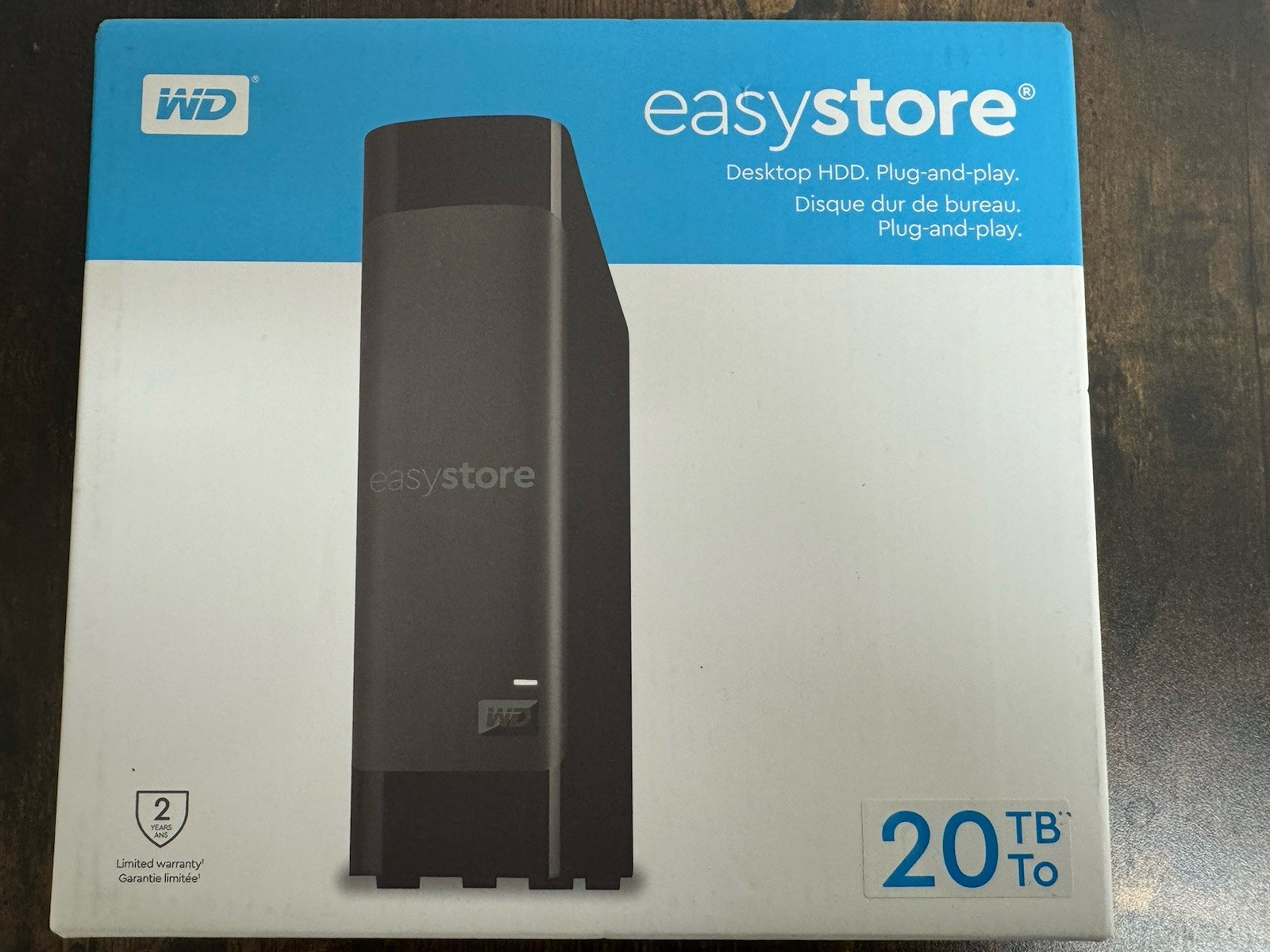 WD - Easystore 20TB External USB 3.0 Hard Drive - Sealed