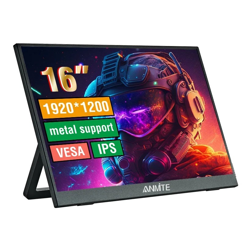 Anmite 16-Inch Portable touch Monitor Non-touch optional 1200P HDR 16:10 T
