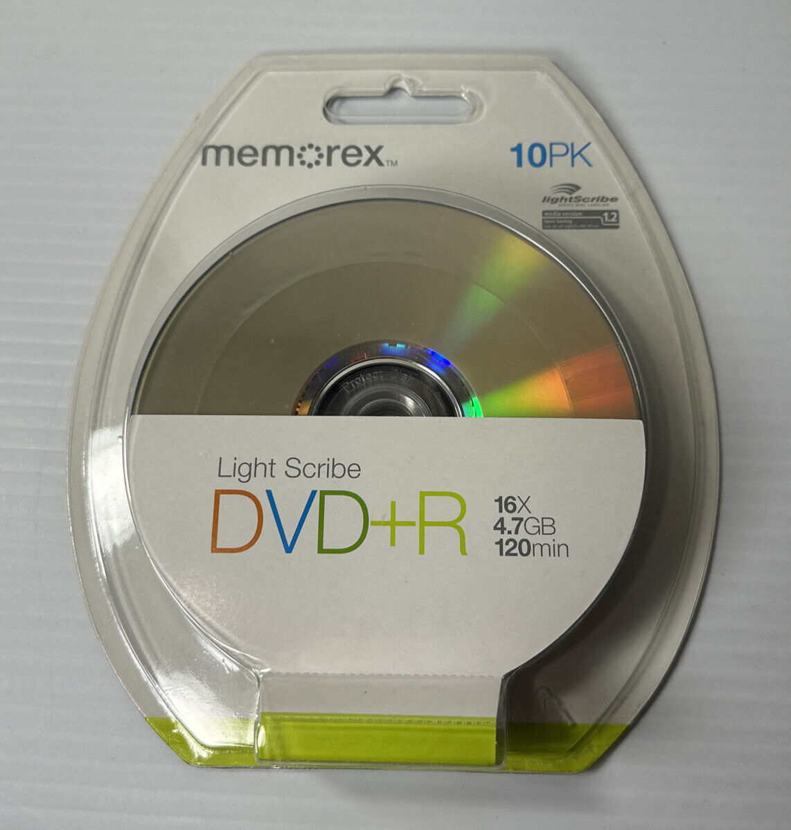 Memorex Light Scribe  DVD+R 10 pack 4.7 GB/120 Minutes/16X recordable NEW SEALED