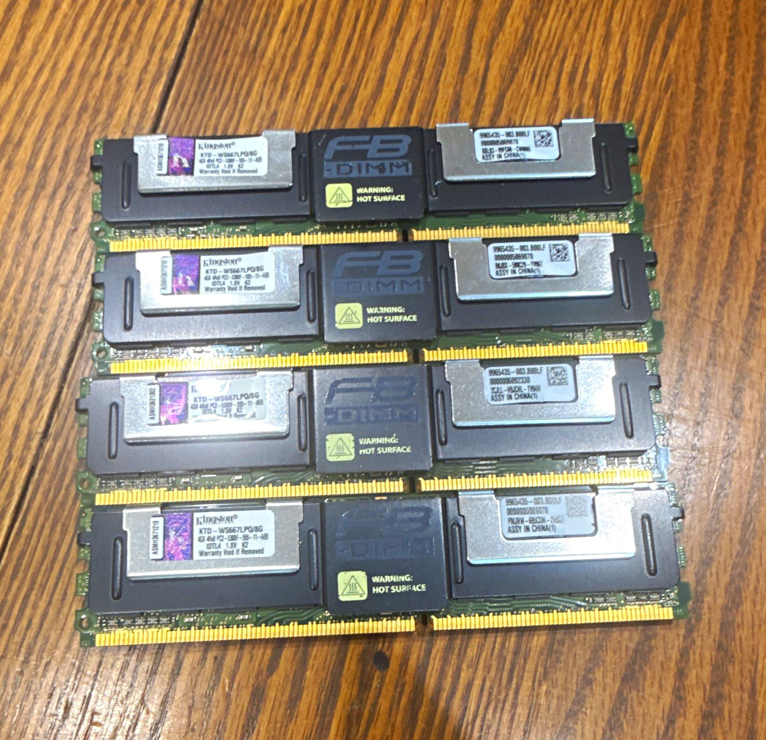 Kingston 16GB (4x4GB) DDR2 FB-DIMM PC2-5300F ECC 240-Pin KTD-WS667LPQ/8G