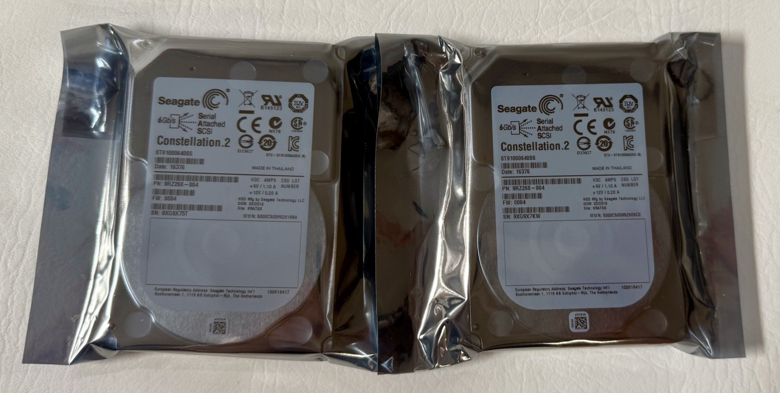 {Lot of 2x} Seagate Constellation.2 ST91000640SS 1TB 7.2K RPM 2.5 SAS 6Gb/s