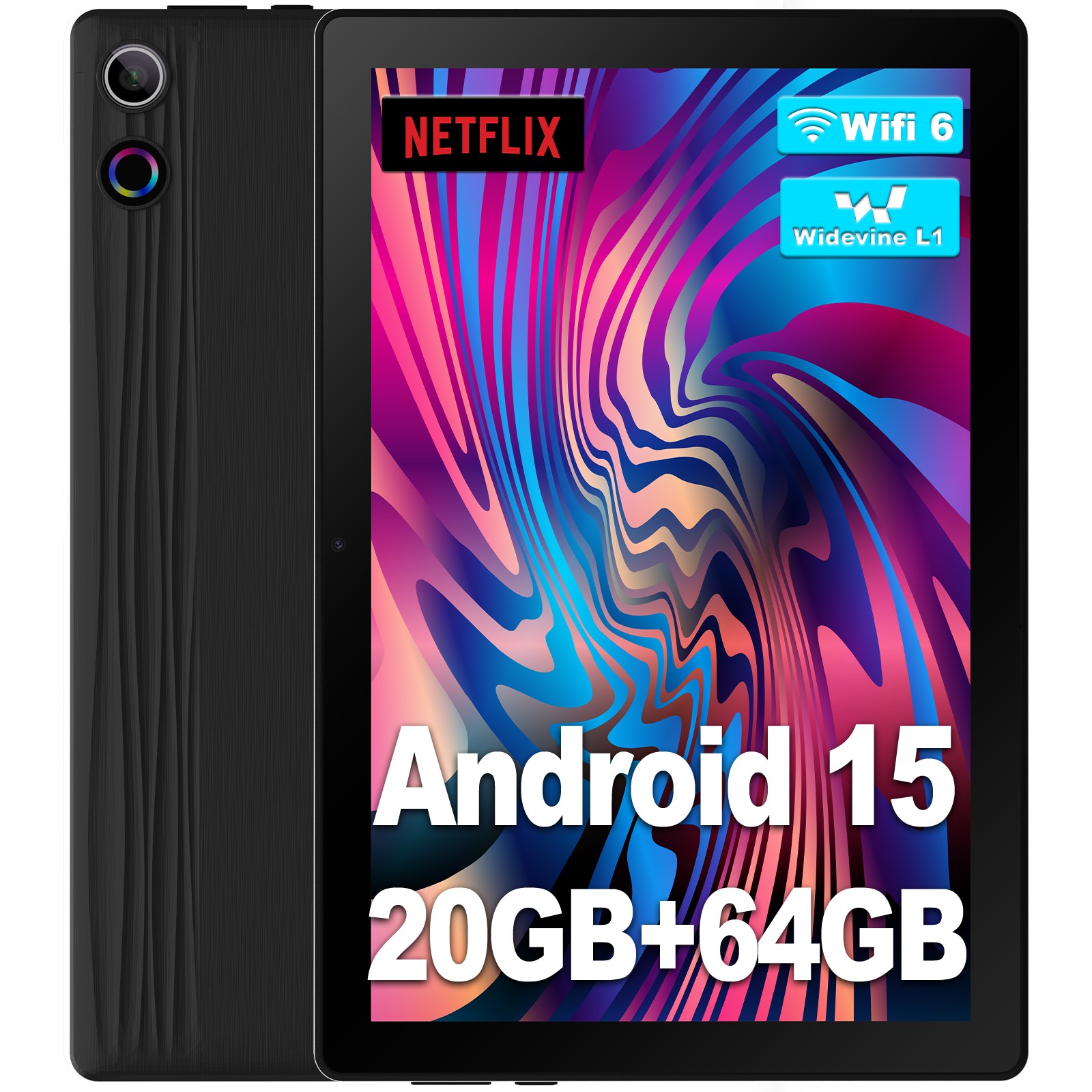 2025 Tablet 10.1" Android 15 Tablet 20+64GB Octa Core 1280×800 HD IPS WIFI Touch