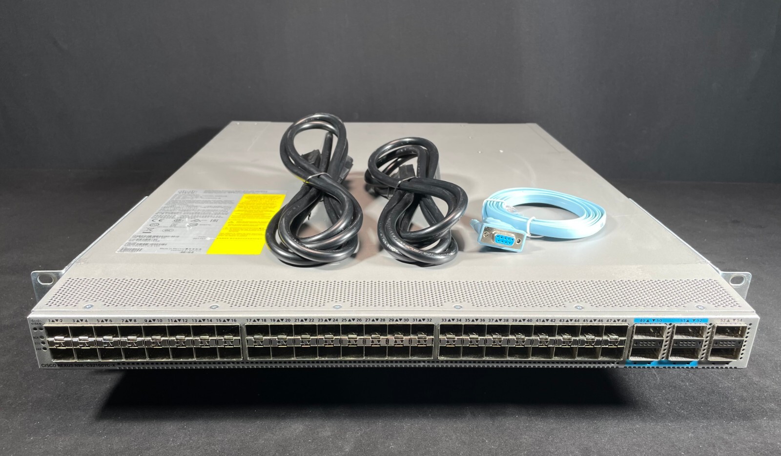 Cisco N9K-C92160YC-X Nexus 9200 with 48p 1/10G/25G SFP+ 4p 100G QSFP28 2xAcPower