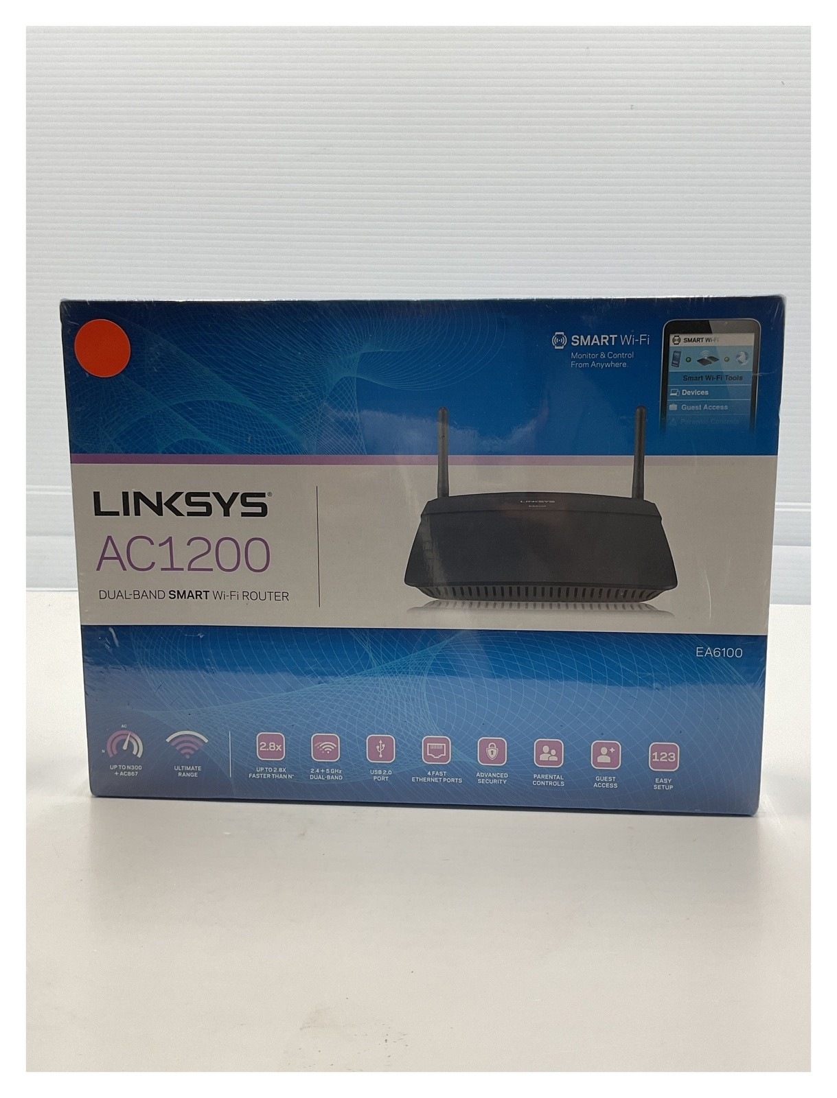 Linksys EA6100 AC1200 Dual-Band Smart Wi-Fi Router New