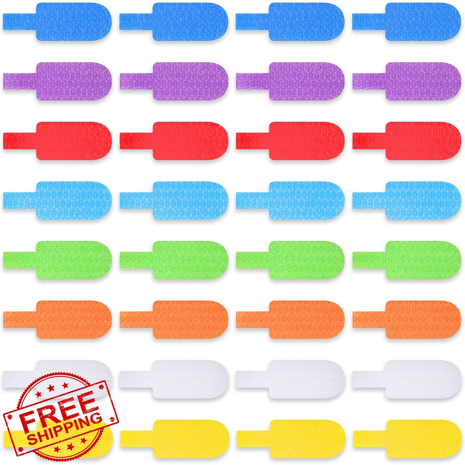 Outus 50 Pcs Cable Labels Multi Color with Writable Surface Reusable Waterpro...