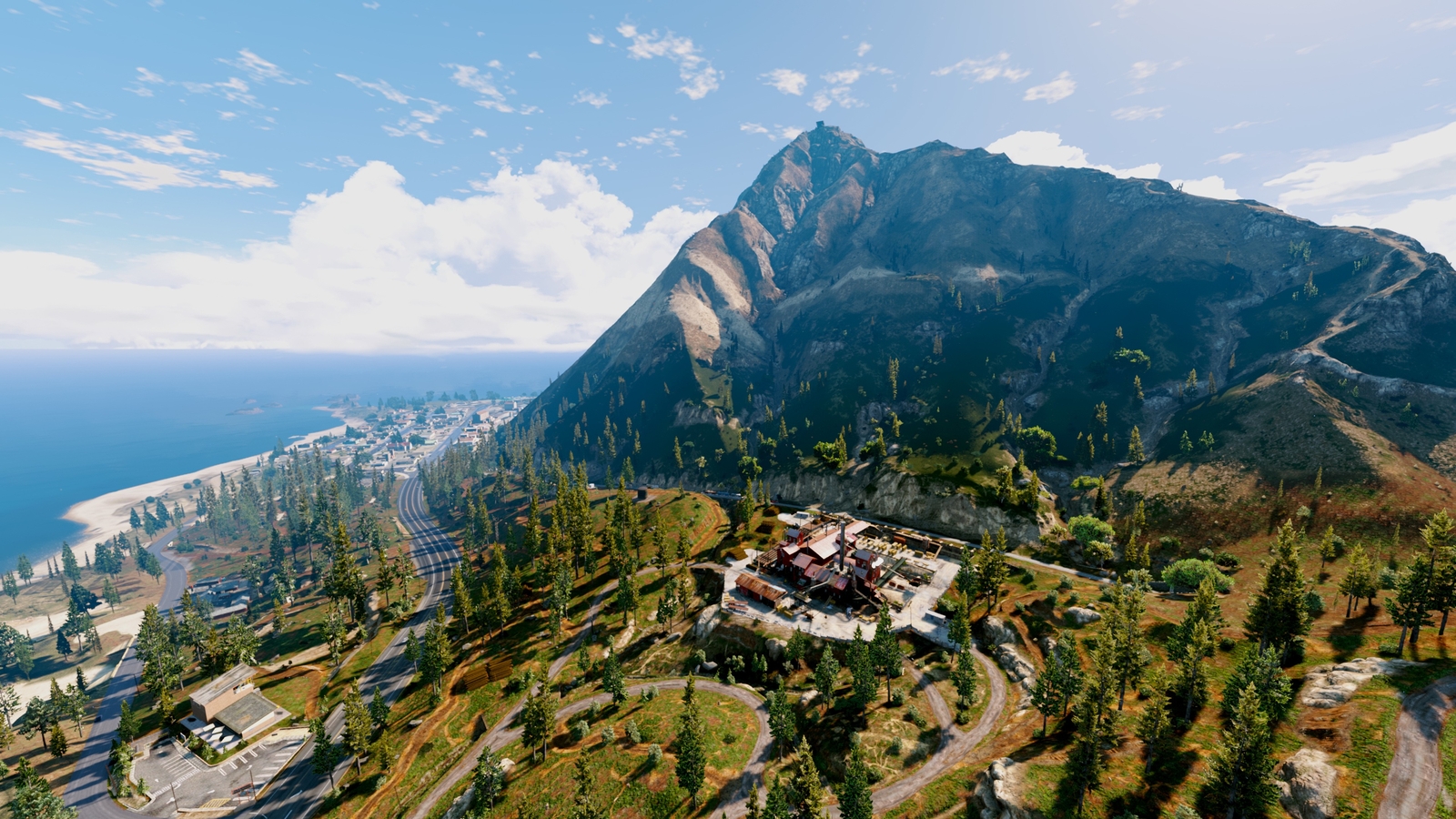 Landscape grand theft auto online v mount chiliad los Custom Gaming Mat Desk