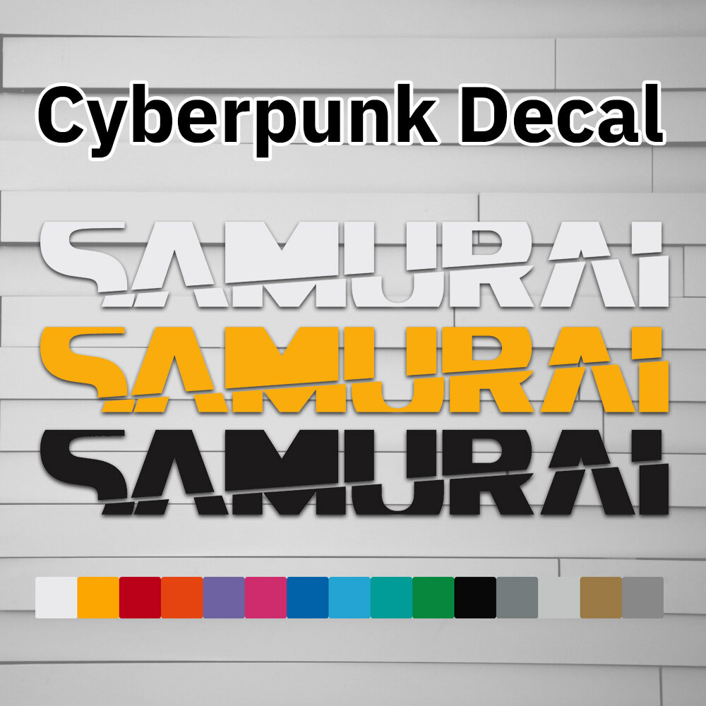 Cyberpunk Samurai Vinyl Decal (Sticker, Car laptop window tumbler water bottle