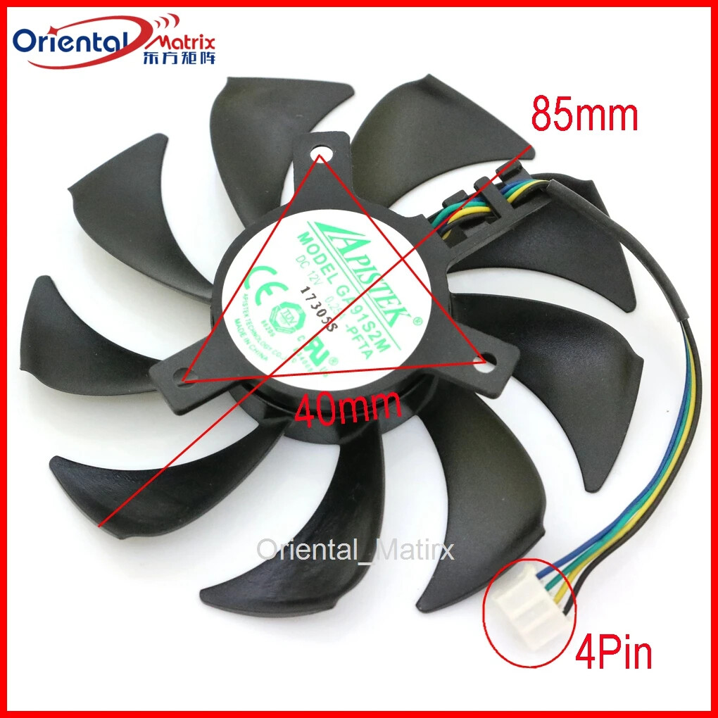 GA91S2M DC12V 0.25A 85mm VGA Fan For Sapphire RX550 RX560 RX460 Cooling Fan