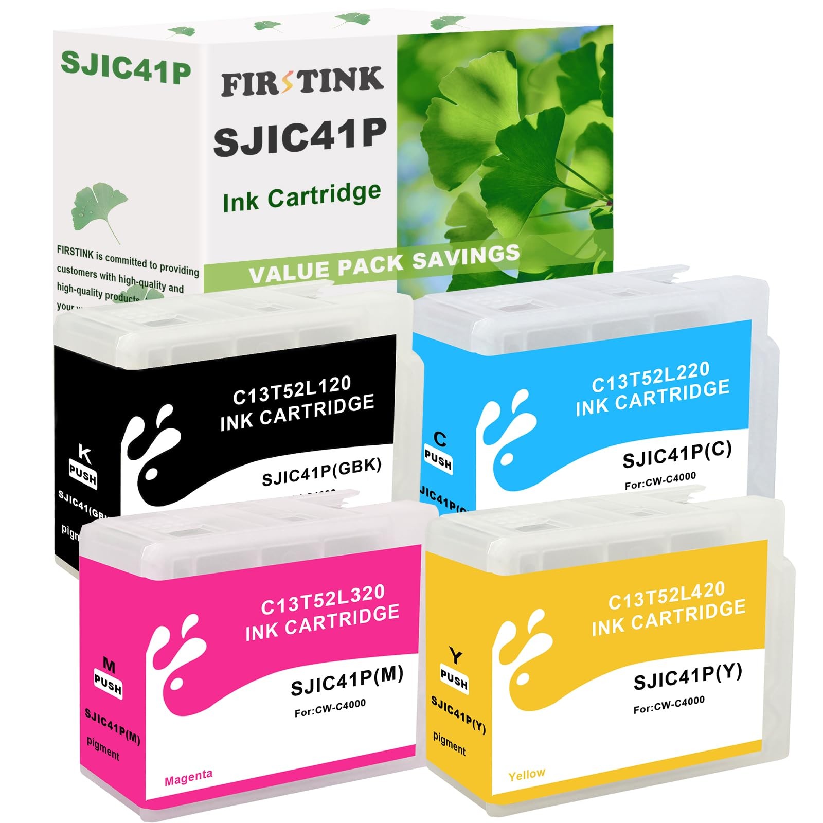 SJIC41P Ink Cartridges Compatible With ColorWorks CW-C4000C Printer