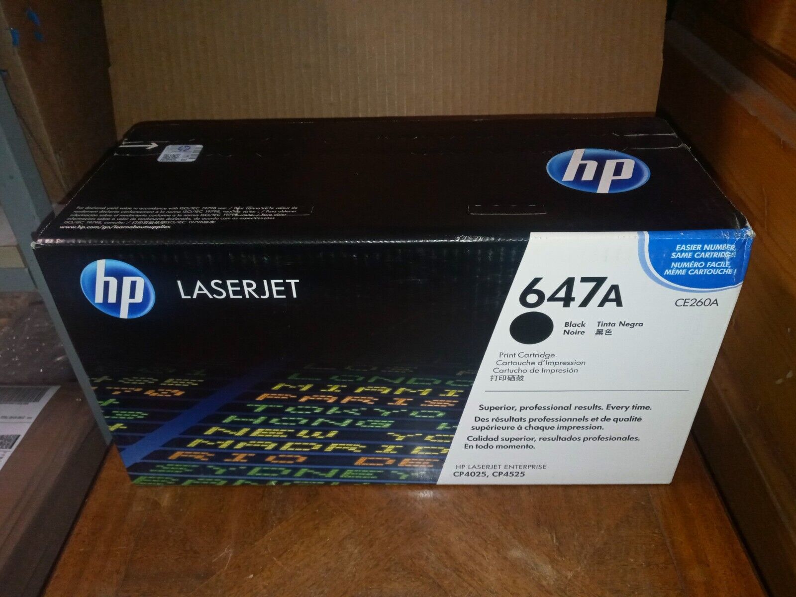 Genuine OEM HP 647A Black Toner Cartridge CE260A for LaserJet CP4025, CP4525 New