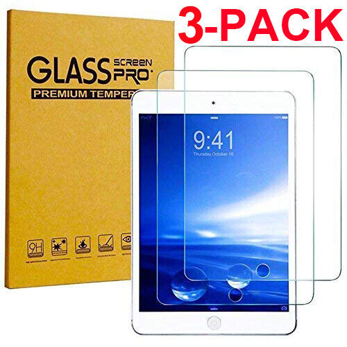 3 Pack TEMPERED GLASS Screen Protector for Apple iPad 9.7