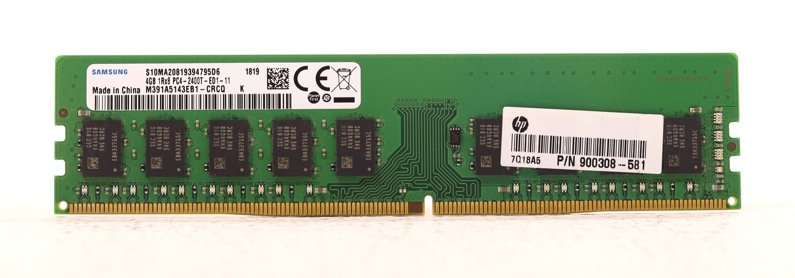 Samsung 4GB 1Rx8  PC4-2400T-ED1-11 ECC Unbuffered Server RAM M391A5143EB1-CRCQ