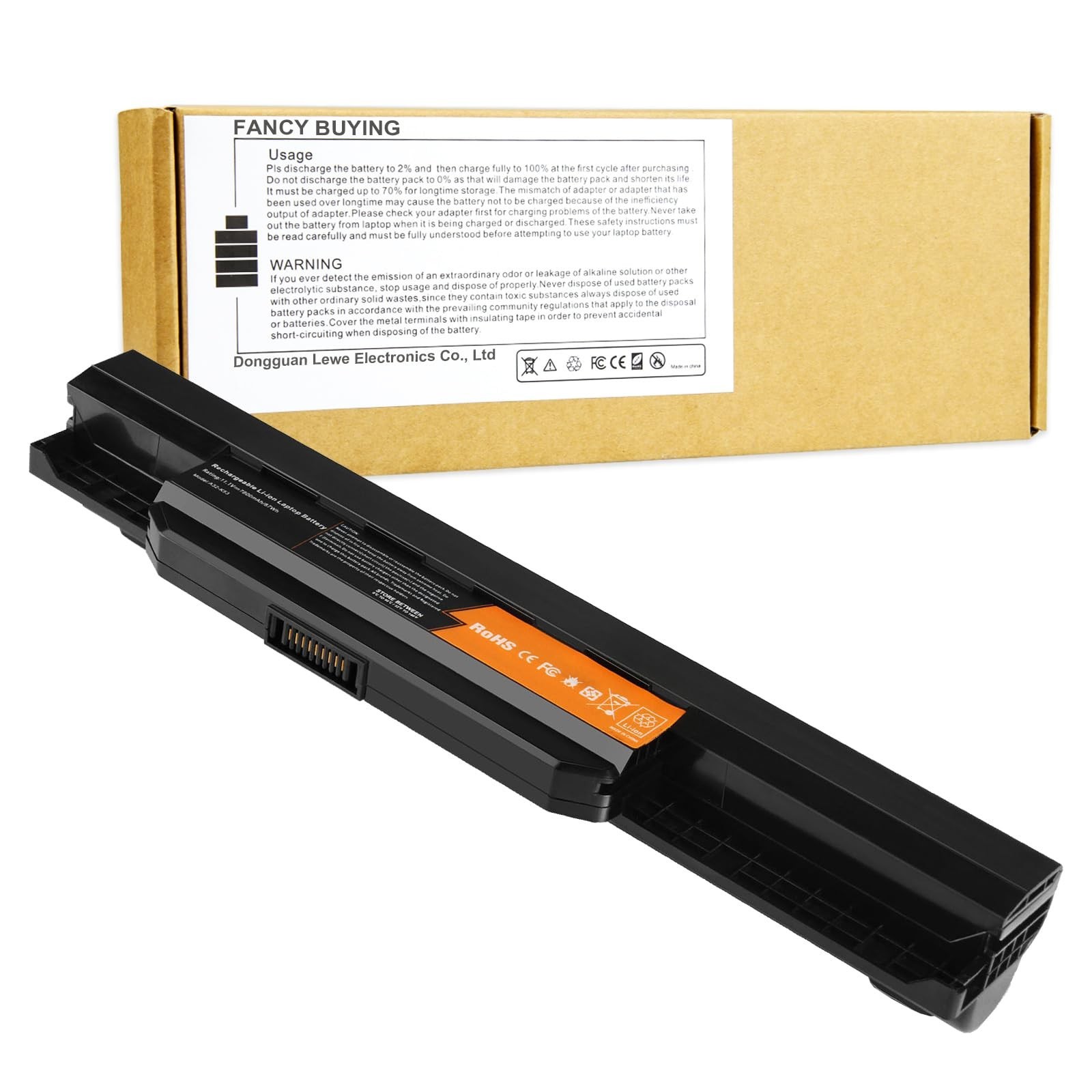 High Capacity 87Wh 7800mAh Laptop Battery Replacement for Asus A53E A32-K53 K54