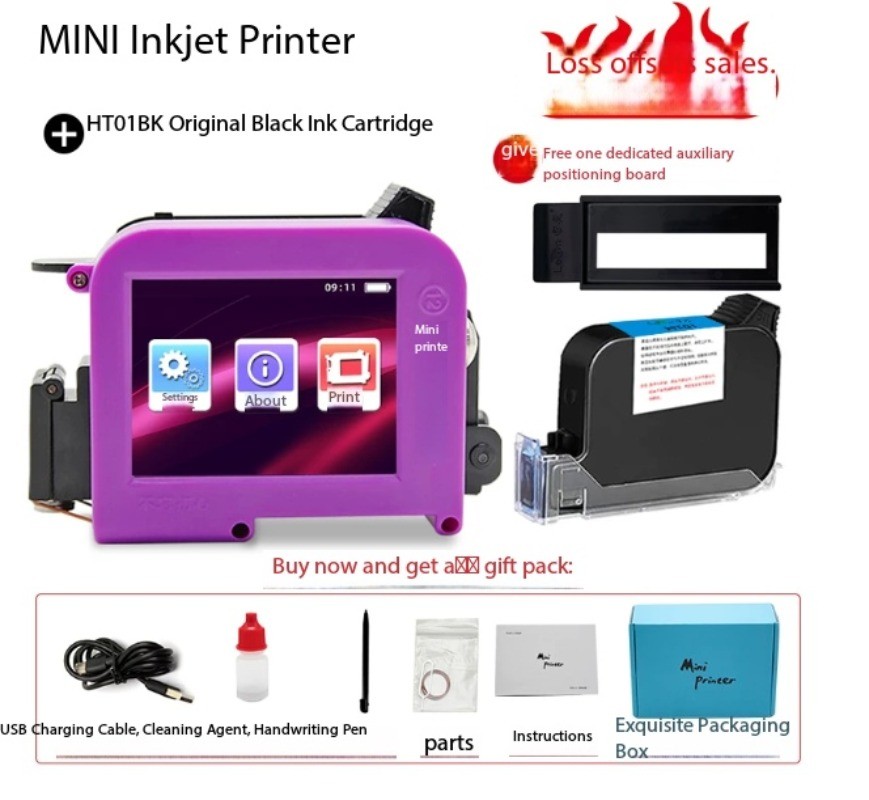 Handheld Printer, T-Shirt Inkjet, Compact Coding, Pocket-Sized Inkjet Printer