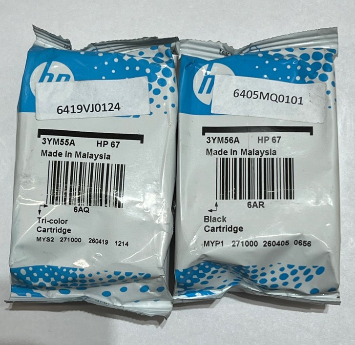 HP 67 Combo Ink Cartridges 67 Black Color NEW GENUINE