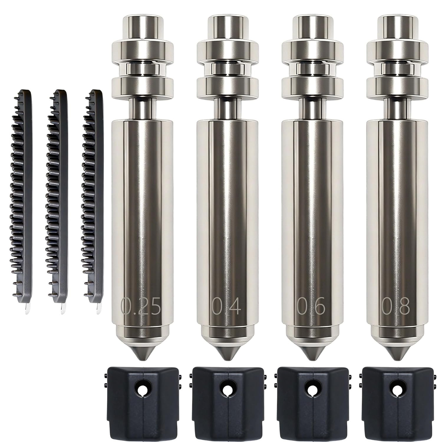 4PCS Nozzle for Kobra 4/Kobra X, 0.25MM 0.4MM 0.6MM 0.8MM Hardened Steel Integra