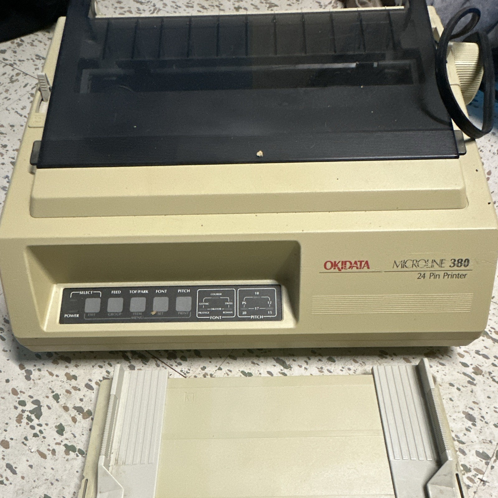 OKIDATA Microline 380 24-Pin Dot Matrix Standard Printer B&W GE5255A