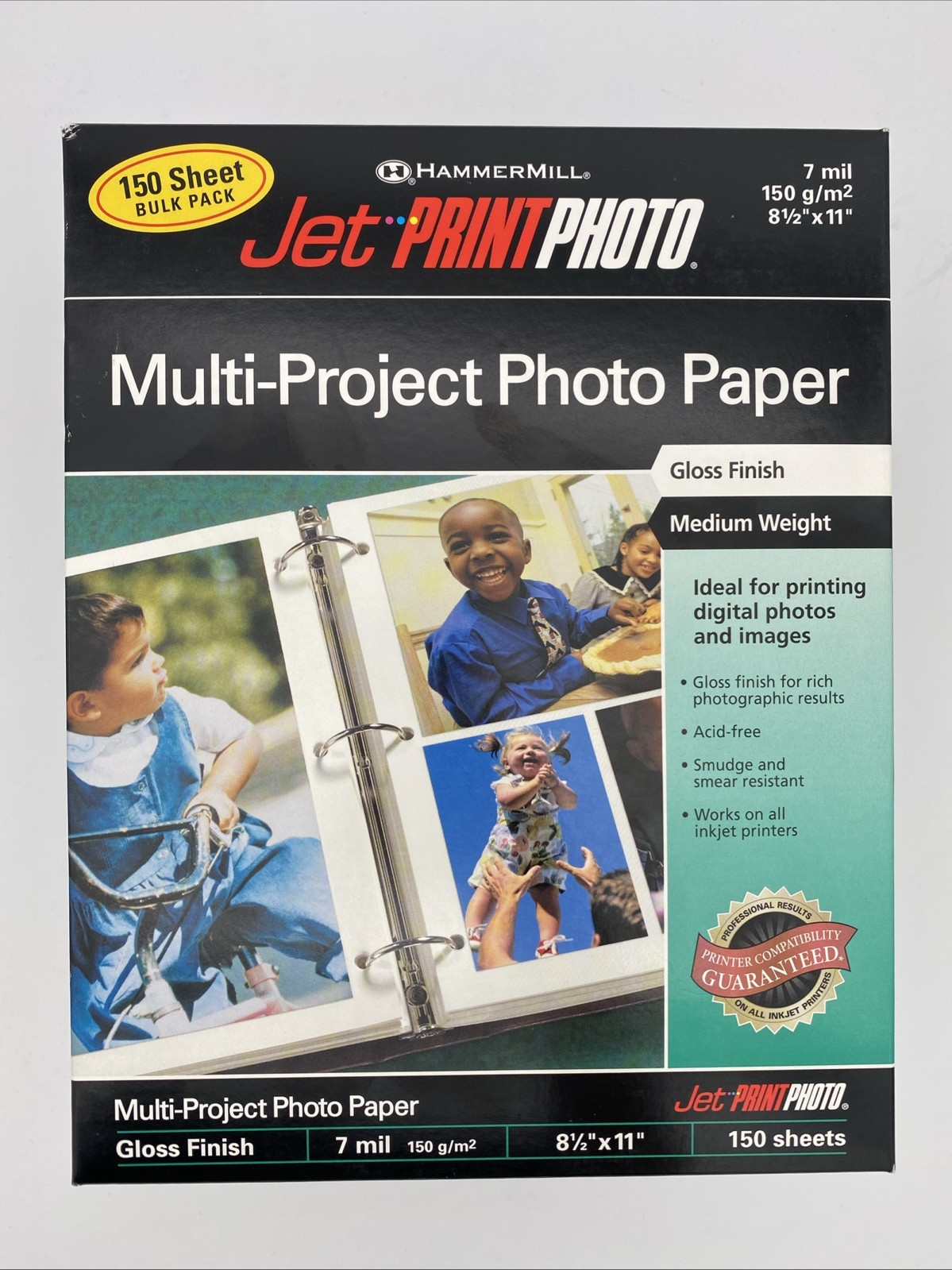 Hammermill Multi- Project Gloss Photo Paper 7 Mil, 150 gsm, 150 Sheets, 8.5 x 11