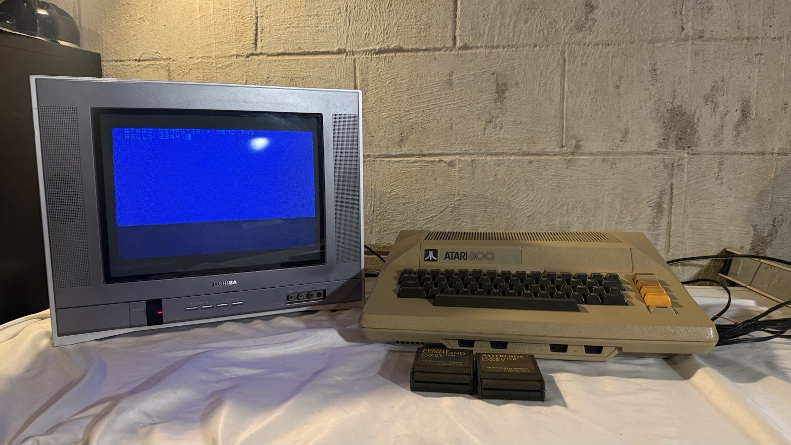 Atari 800 Vintage 8-Bit Home Computer W/ PSU, 2 Games Working Great See Pics