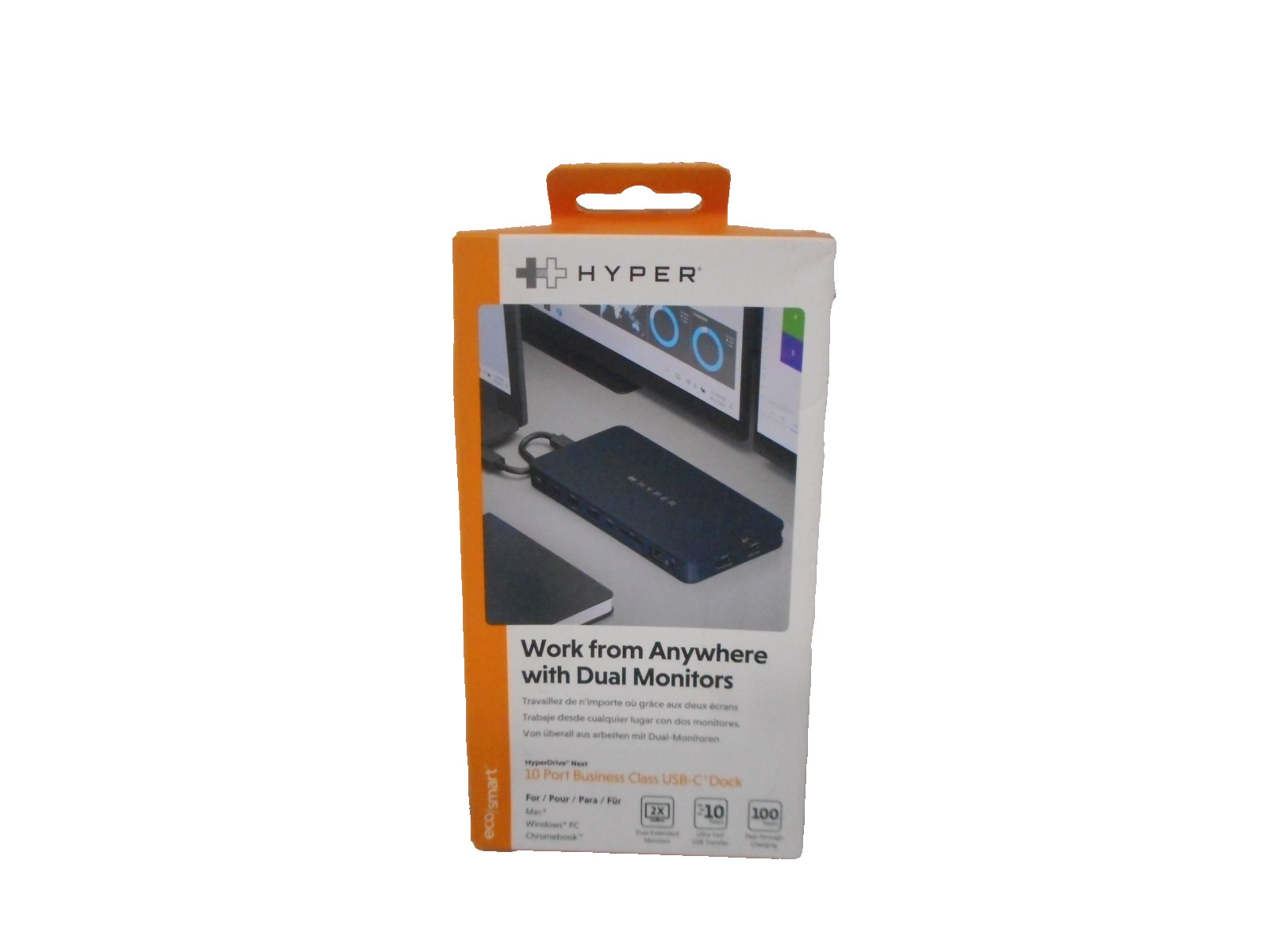 Hyper HyperDrive Next 10 Port USB-C Dock for Macbook Laptop Chromebook Surface