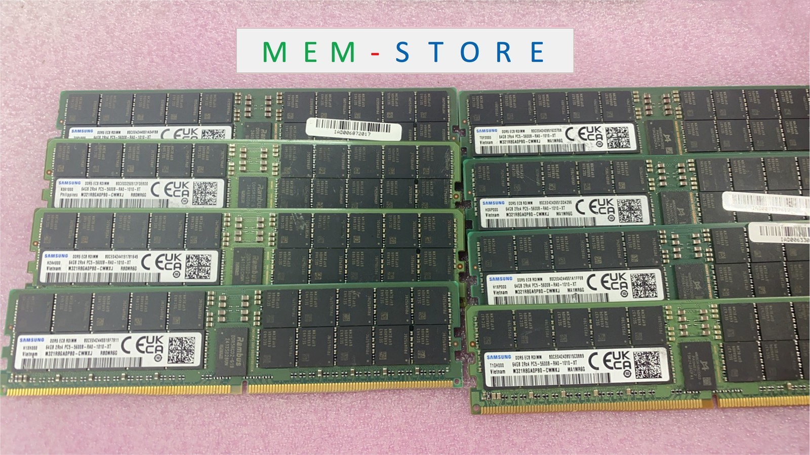 M321R8GA0PB0-CWMKJ Samsung Original 512GB (8x64GB) DDR5 EC8 RDIMM 5600MHz Memory