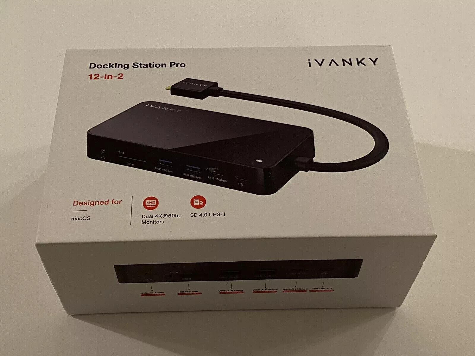 iVANKY FusionDock 1 MacBook Docking Station Pro 12 In 2, with 180W Power Adapter