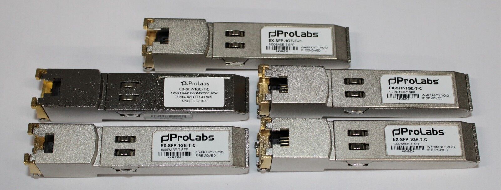 Lot of 5 - ProLabs | EX-SFP-1GE-T-C | 1000BASE-T SFP Transceiver Module