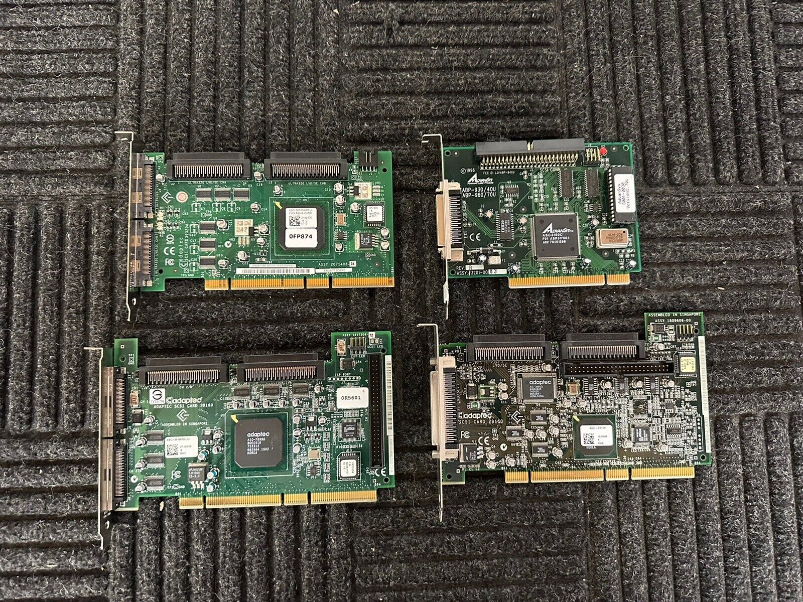 Lot Of 4 Adaptec SCSI Interface Card 39160, 29160, 39320A, ABP-930
