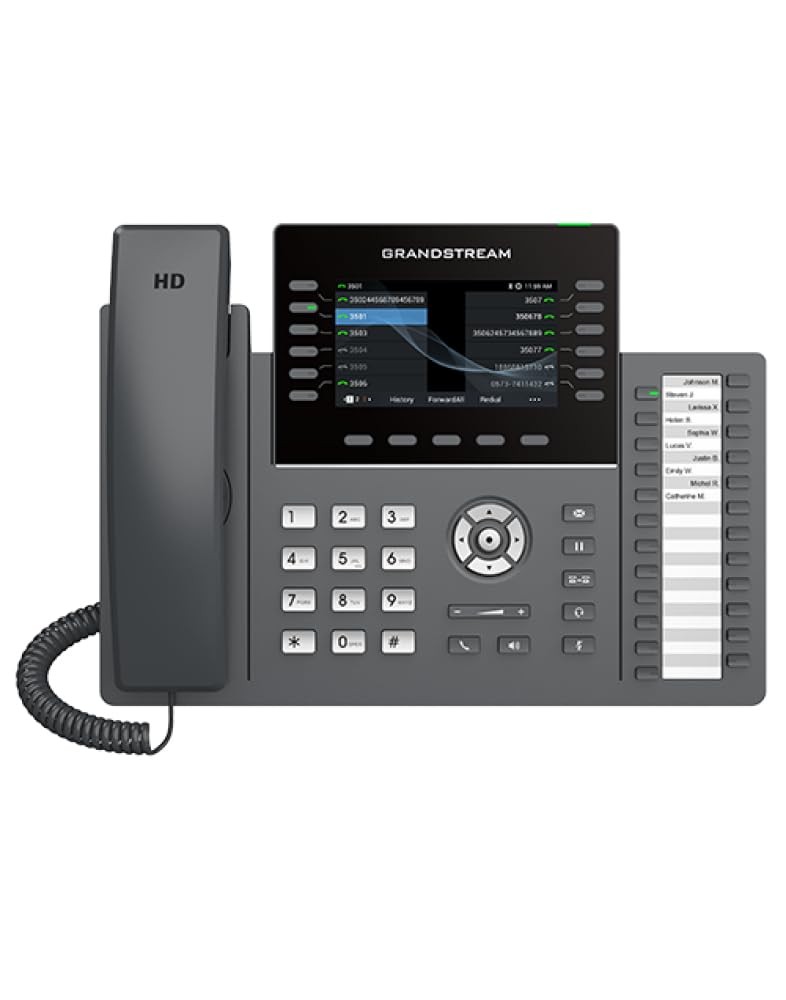 GRP2636 Phone | 12 Lines, 6 Accounts | 4.3-Inch Color Display | Wi-Fi 5