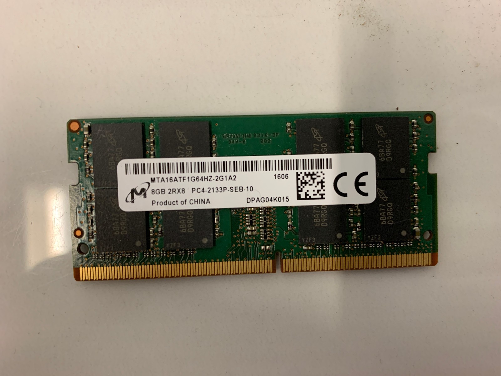 Micron 8GB DDR4 2133MHz SODIMM Laptop RAM Memory MTA16ATF1G64HZ-2G1A2 PC4-2133P