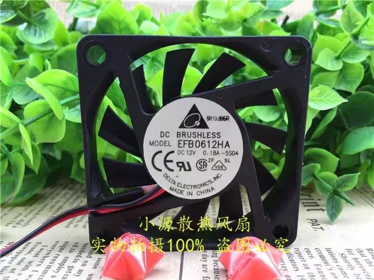 Delta EFB0612HA DC12V 0.18A 6CM 60*10MM 2-Wire Cooling Fan