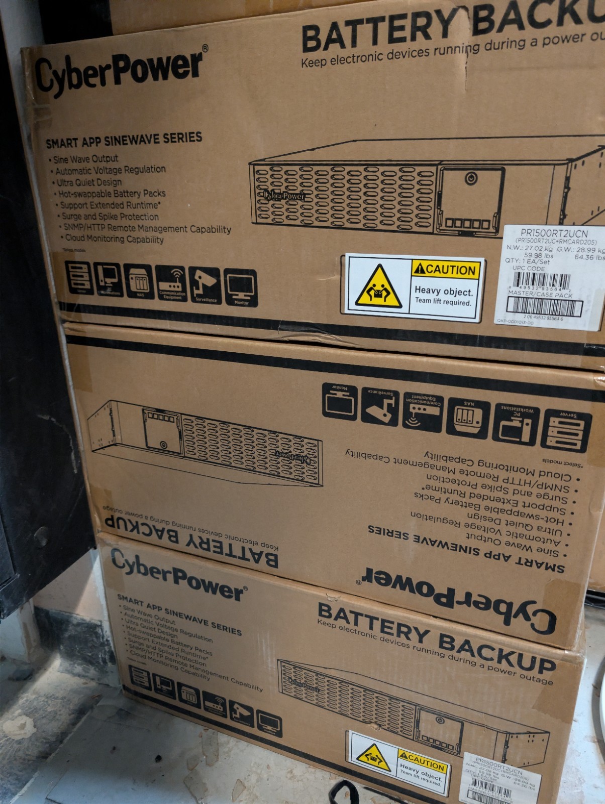 CyberPower Smart App Sinewave PR1500RT2UC Battery backup UPS