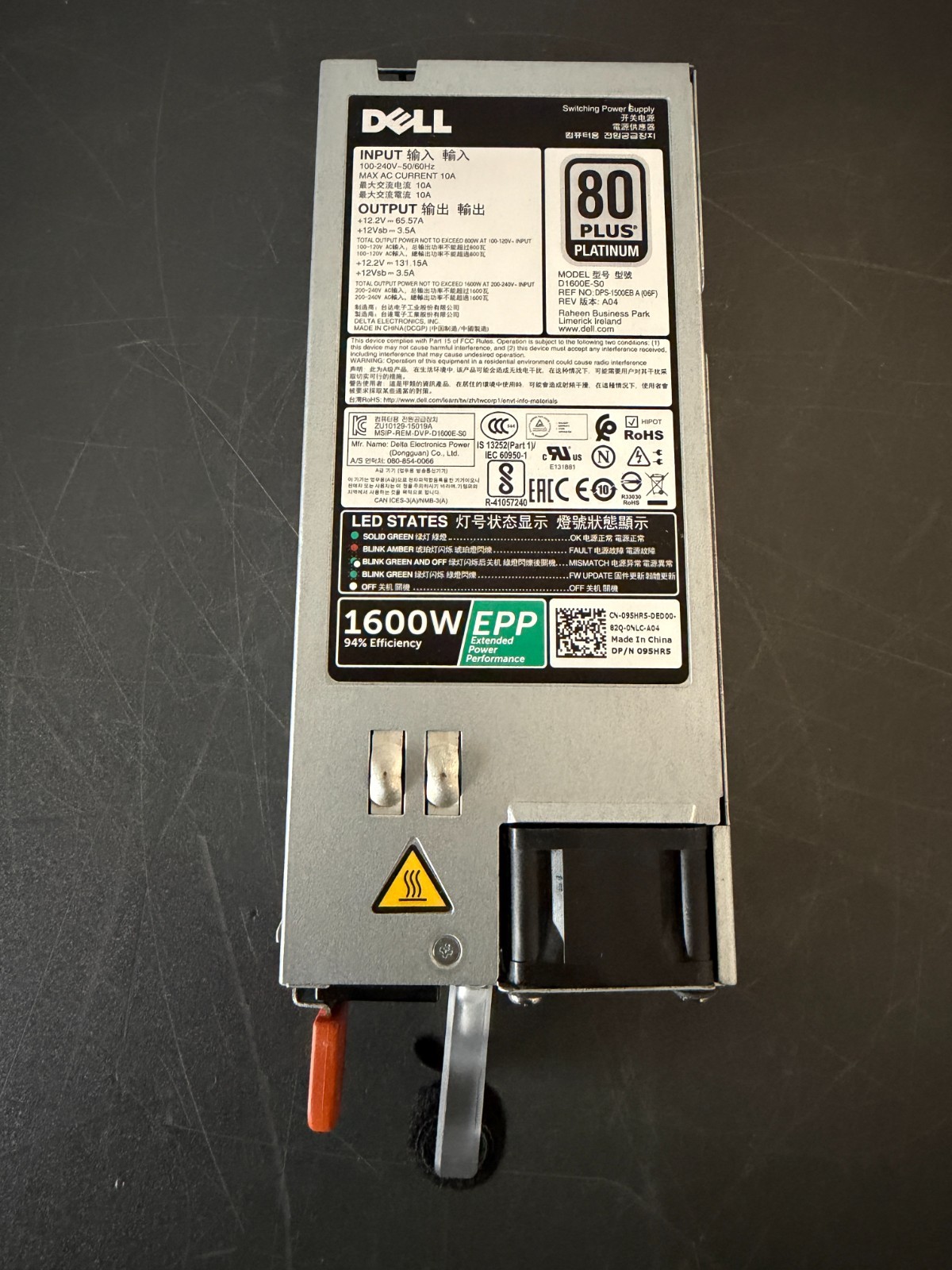 Dell D1600E-S0  1600 Watt Switching Power Supply