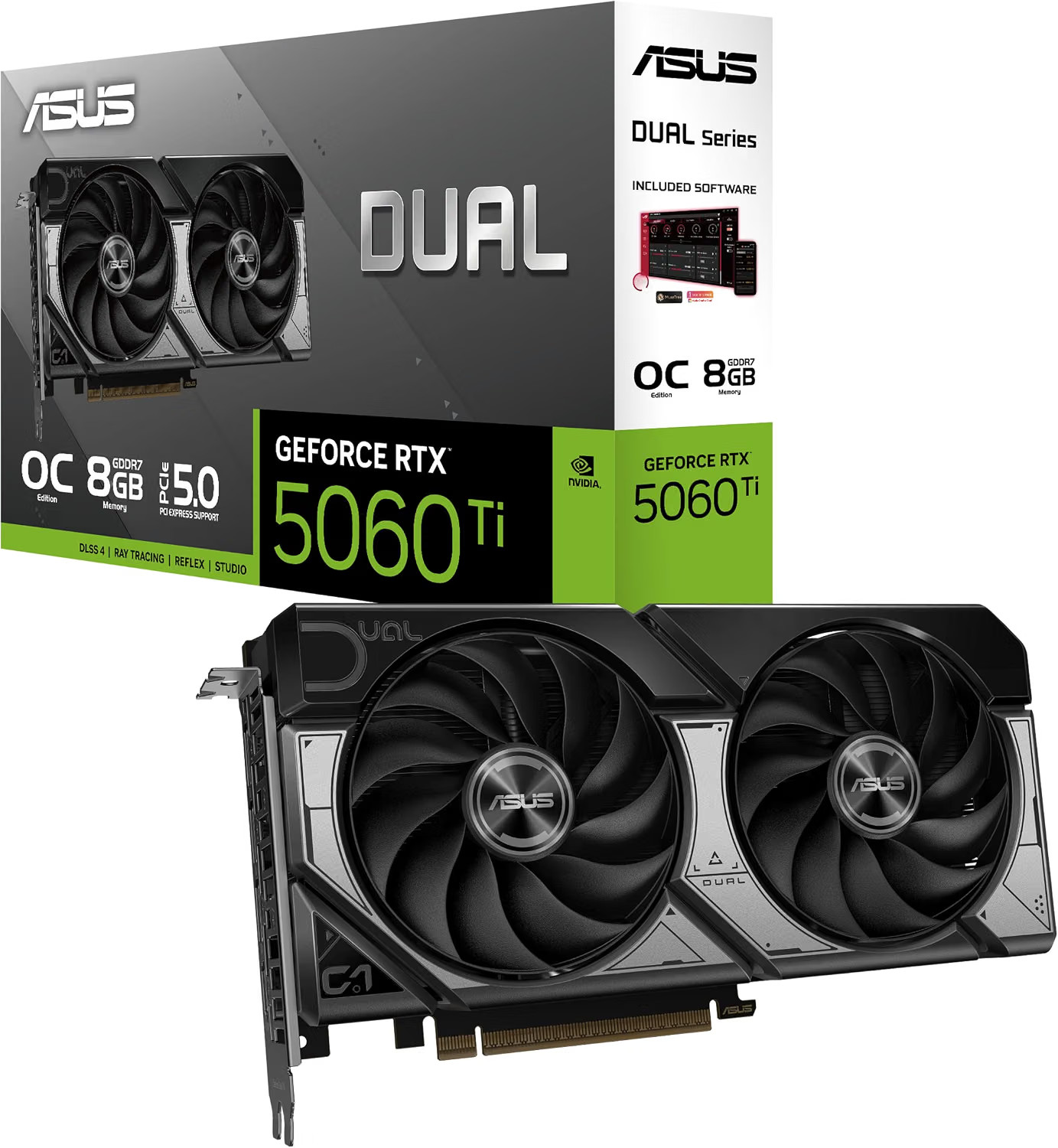 ASUS Dual GeForce RTX 5060 Ti 8GB GDDR7 OC Edition Gaming Graphics Card