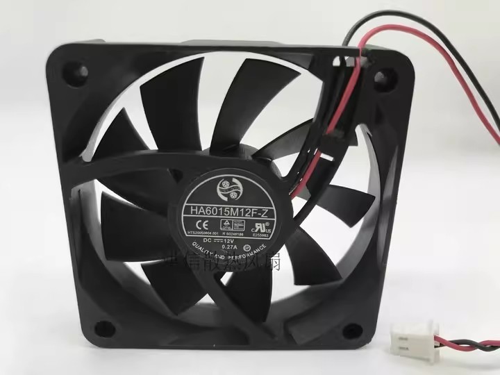 1PCS Genuine ONG HUA 6015 HA6015M12F-Z DC12V 0.27A Two-Wire Silent Cooling Fan