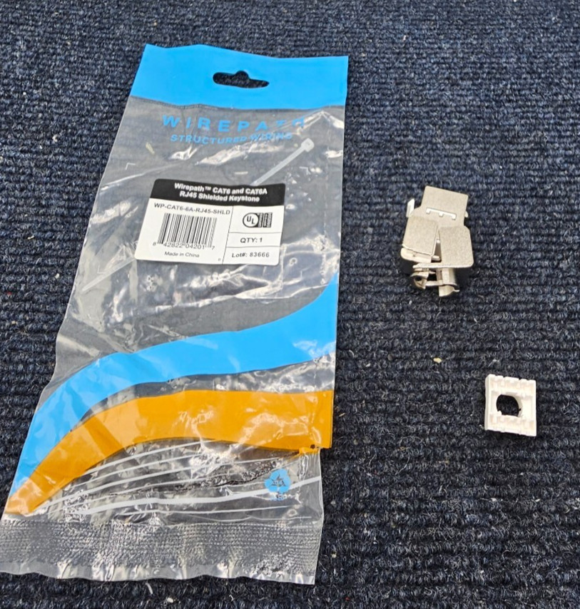 (QTY 12) Wirepath CAT6 and CAT6A RJ45 Shielded Keystone WP-CAT-6A-RJ45-SHLD