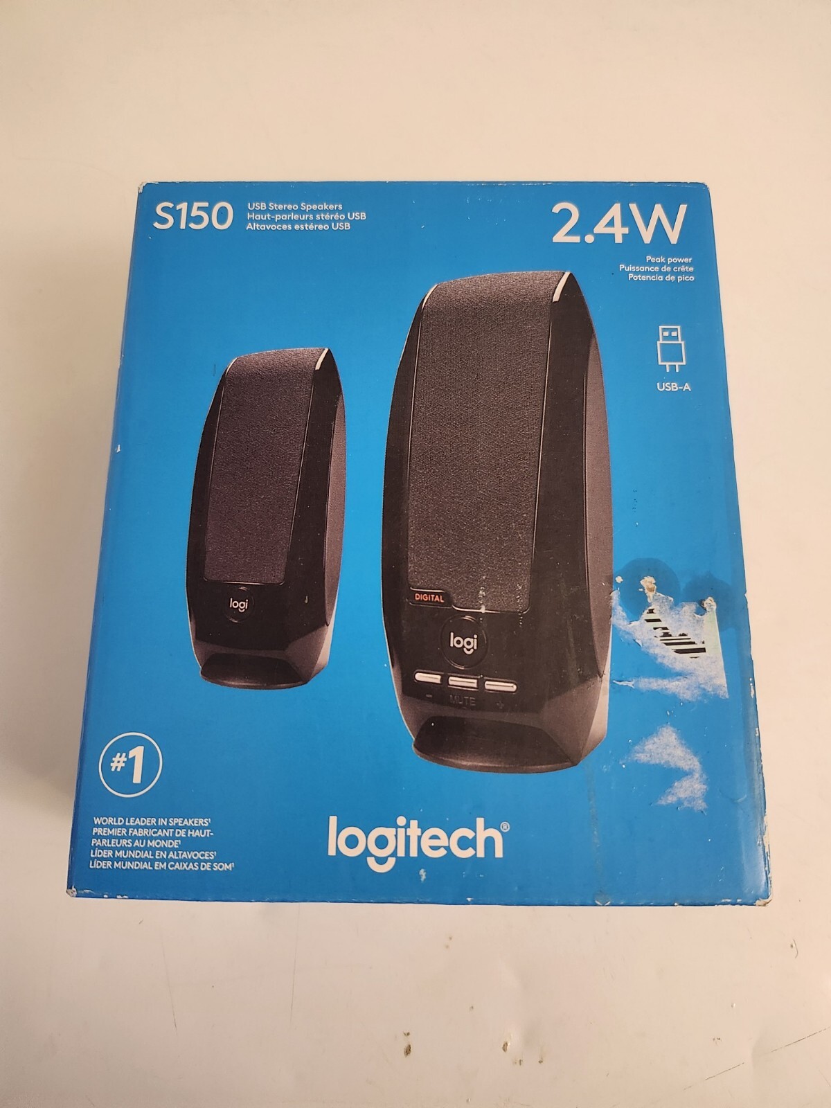 Logitech S150 2.0 USB Speaker System 2.4W Black New