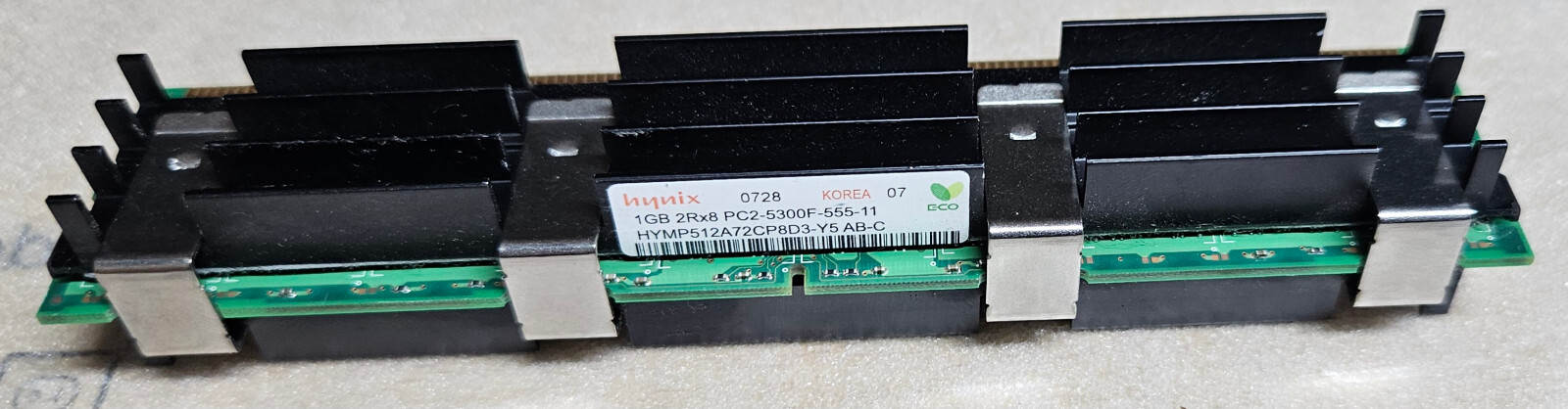 HYNIX 1GB 2Rx8 PC2-5300F-555-11 SERVER MEMORY HYMP512A72CP8D3-Y5 AB-C