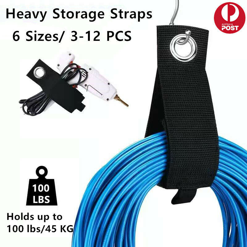 Holder Cord Organizer 3/6/12Pcs Heavy Duty Cable Storage Straps Extension 6Sizes