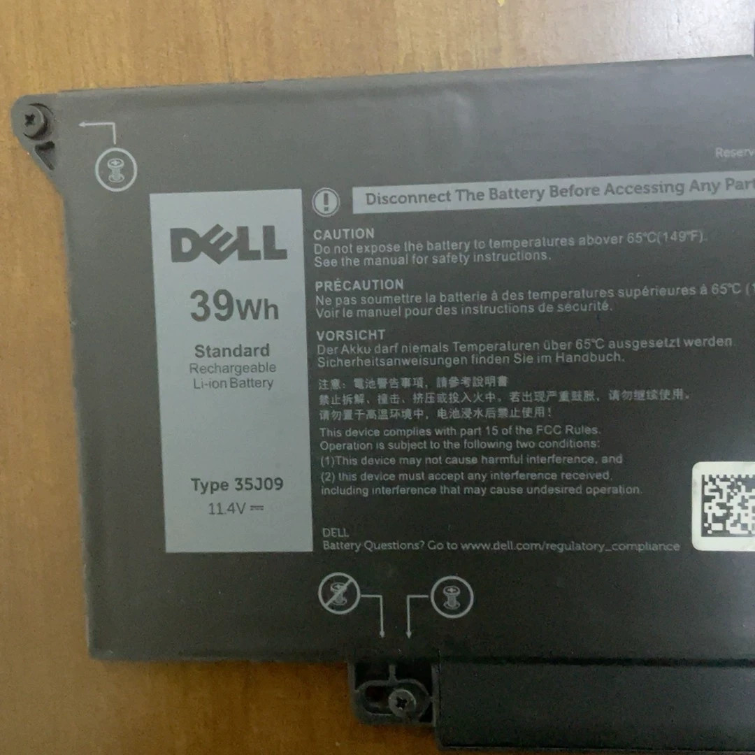 Genuine OEM 35J09 Laptop Battery For Dell Latitude 7310 7410 YJ9RP 7YX5V 39Wh