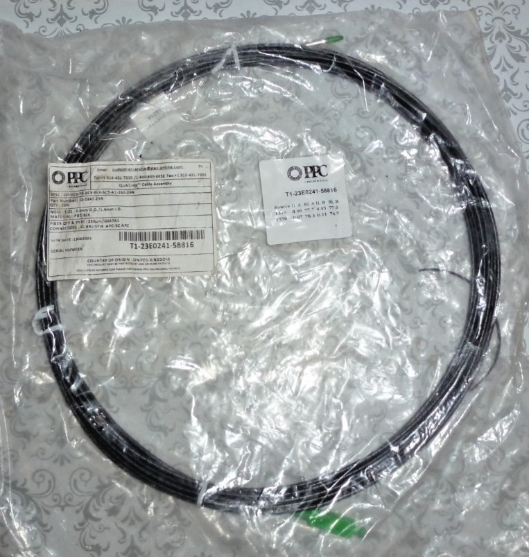 PPC by Belden - QP-013-PB-BC5-BLK-SC5-A1-250-25ft *